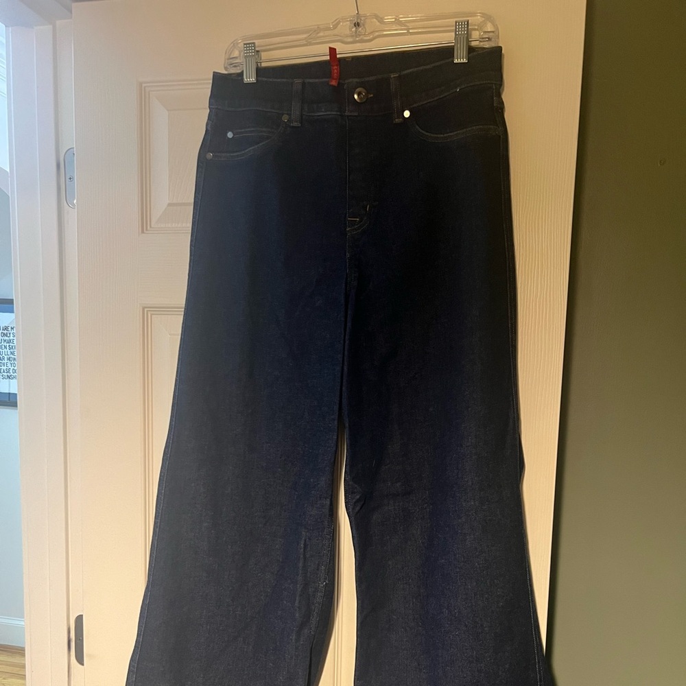 Spanx Dark Blue Wide Leg Women's Jeans